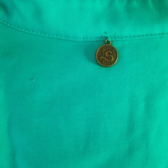 SOFT SURROUNDINGS Green Tencil Tunic Shirt Dress - Picture 6 of 7